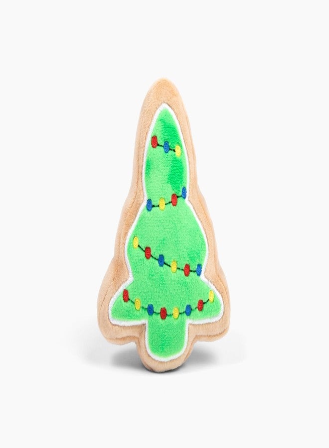 Midlee Christmas Sugar Cookie Plush Dog Toy (Christmas Tree, Small)- Stuffed Squeaker Pet Puppy Holiday Toy - Image 1